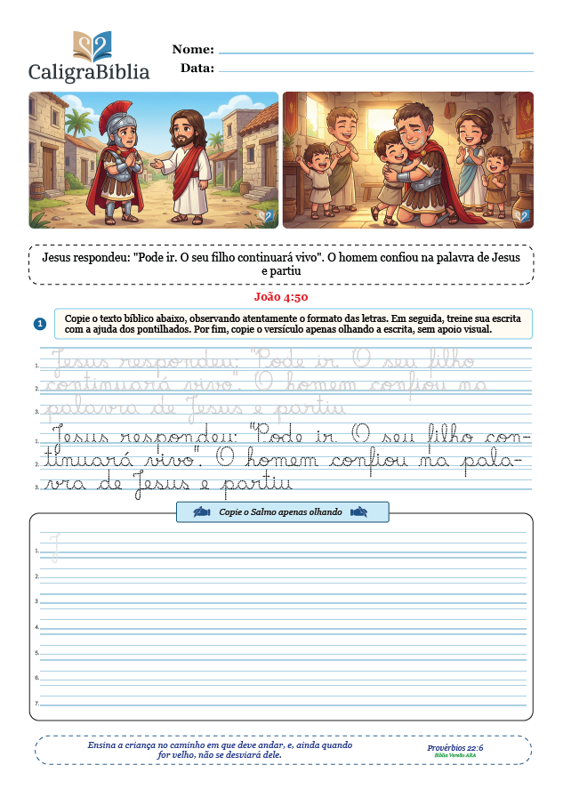 Atividades 10 Caligrafia com a Bíblia - Caligrabiblia - Histórias de Jesus - Mapas mentais bíblicos - Caligrafia