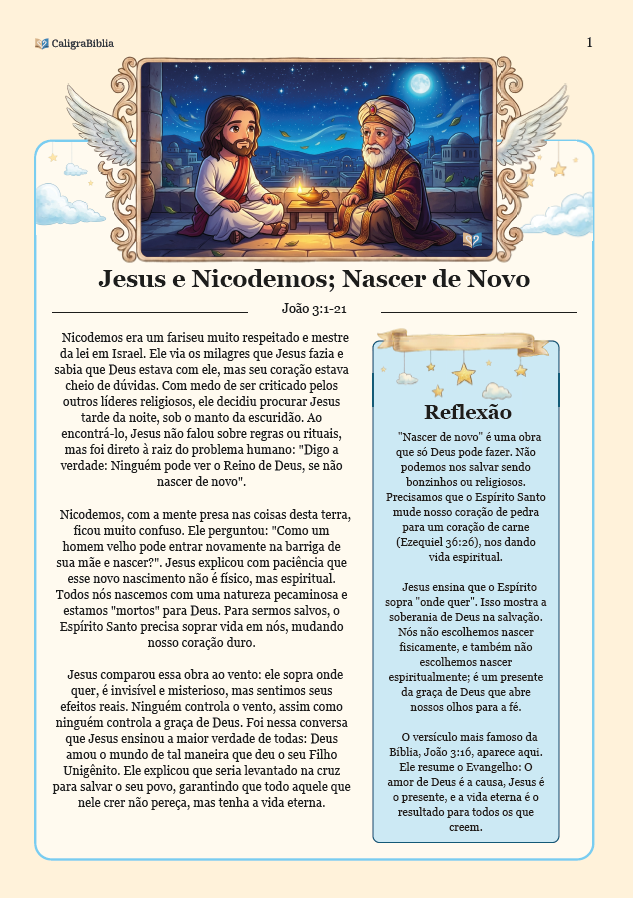 Atividades 7 Caligrafia com a Bíblia - Caligrabiblia - Histórias de Jesus - Mapas mentais bíblicos - Caligrafia